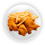 1 Pcs Fried Chicken & Chips 