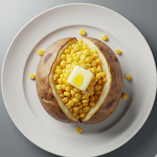 Baked Potato With Sweetcorn 