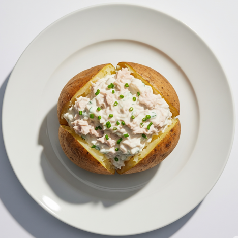 Baked Potato With Tuna Mayonnaise 